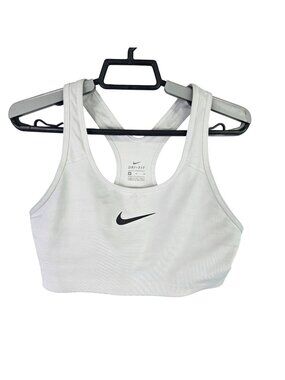 Juniors Nike Dri-Fit White Racerback Sports Bra Activewear Size M